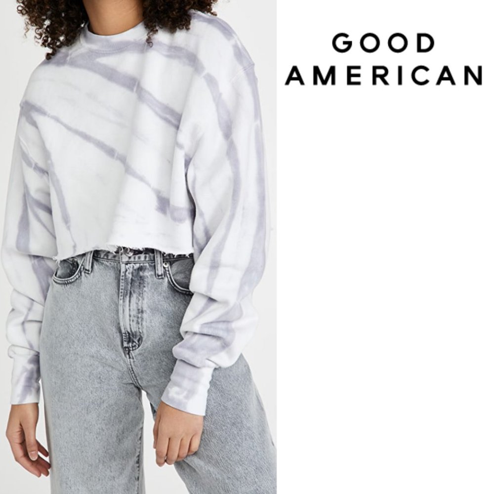 Good American Good American Essentials Cropped and Cool Sweatshirt